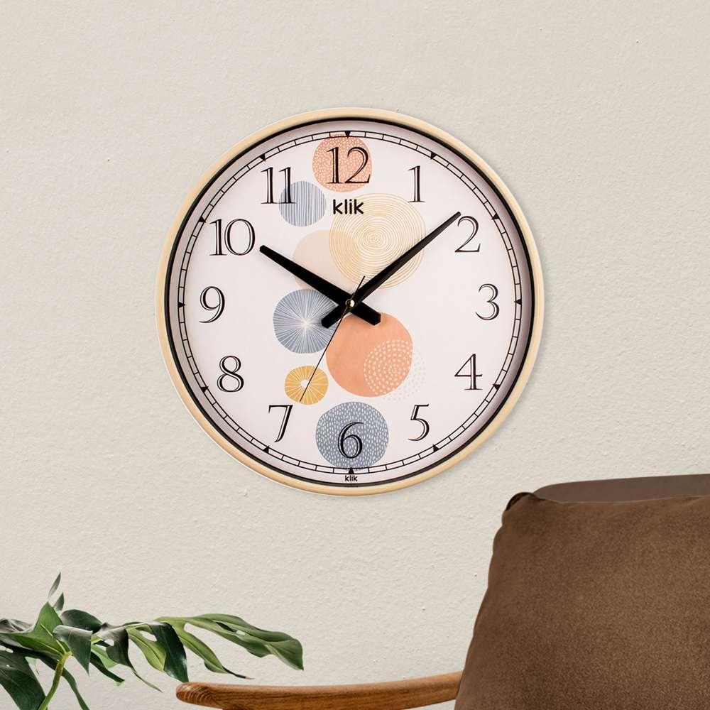 Zidni sat Wallity Ljeto, 38x38 cm, Bež