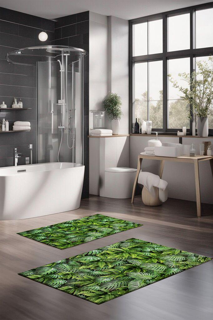 L'essentiel Maison Set tepiha za kupatilo CT-5309, 2 komada, Zeleni