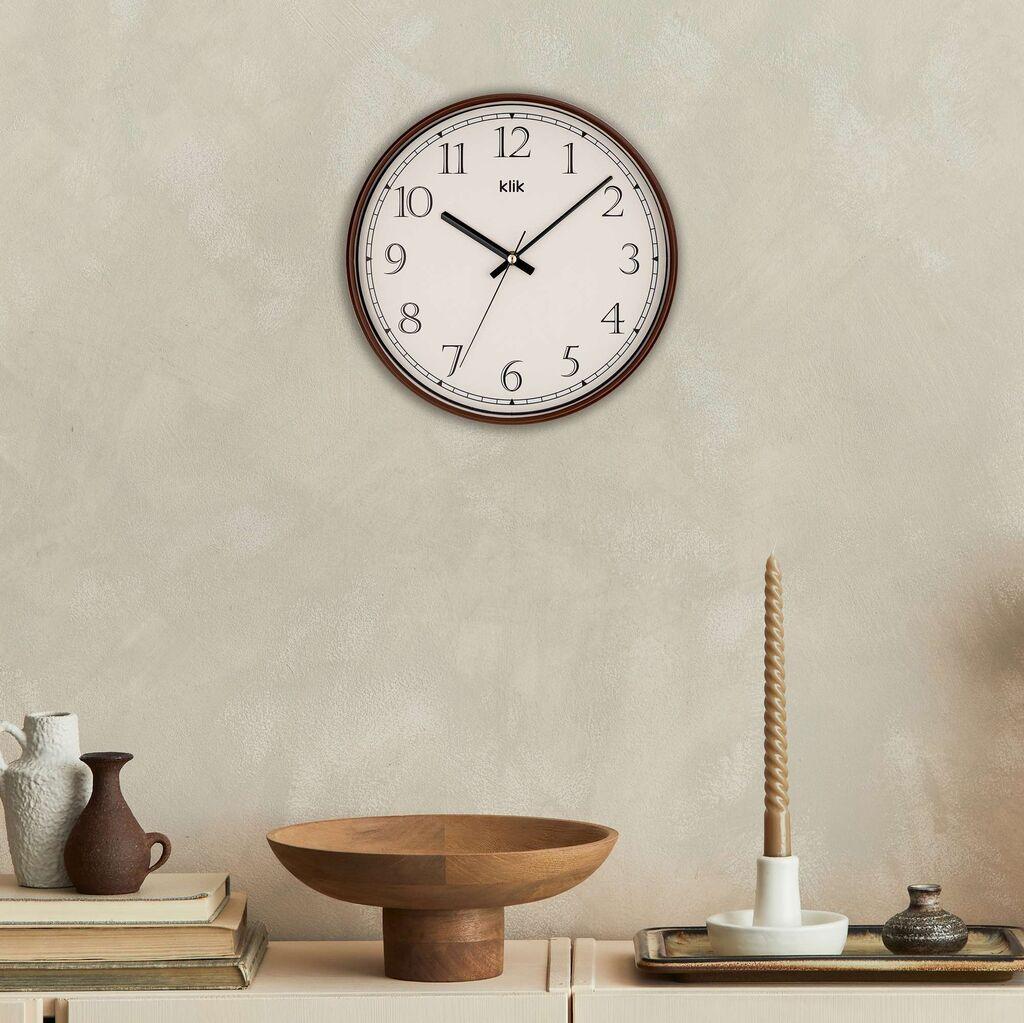 Wallity Zidni sat Slim, 30,5x30,5 cm, Smeđi