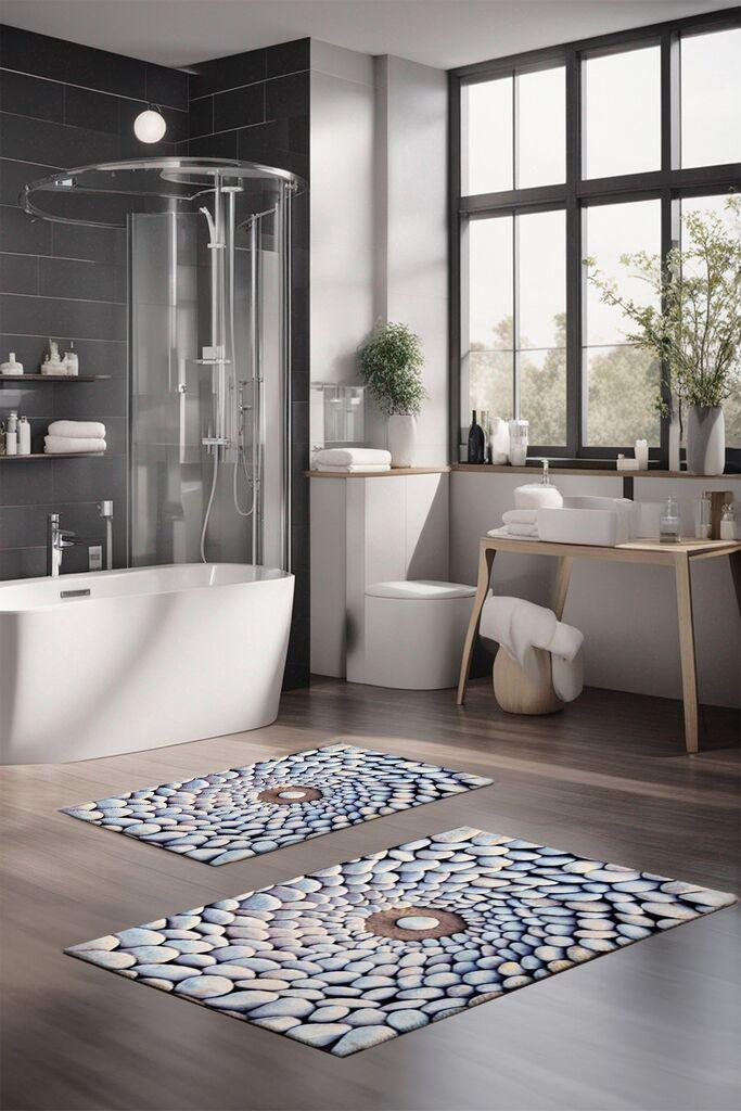 L'essentiel Maison Set tepiha za kupatilo CT-5288, 2 komada, bijela