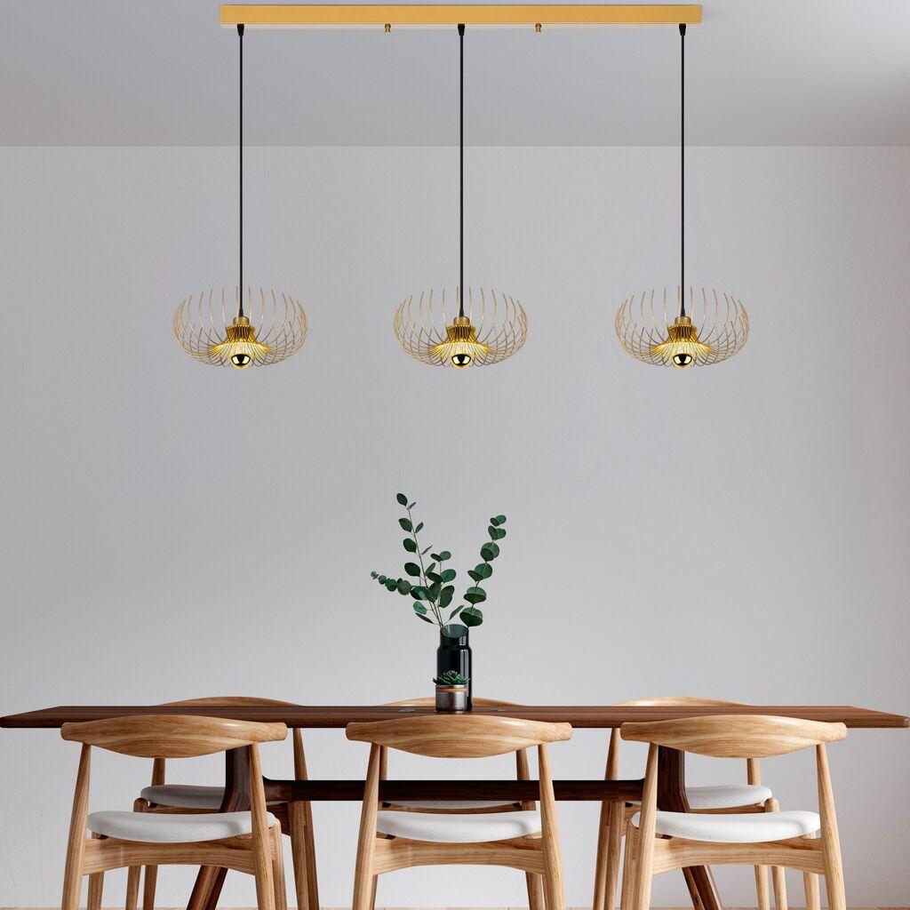 Opviq Luster Karsortel-N-641-3, zlatne boje