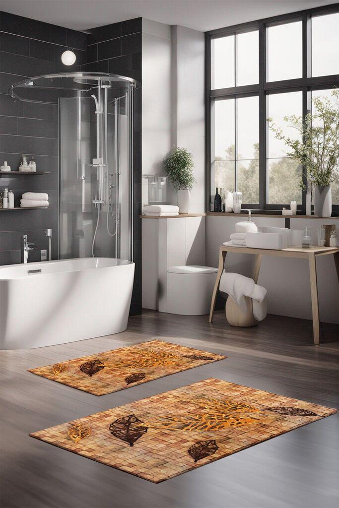 L'essentiel Maison Set tepiha za kupatilo CT-5361, 2 komada, smeđa