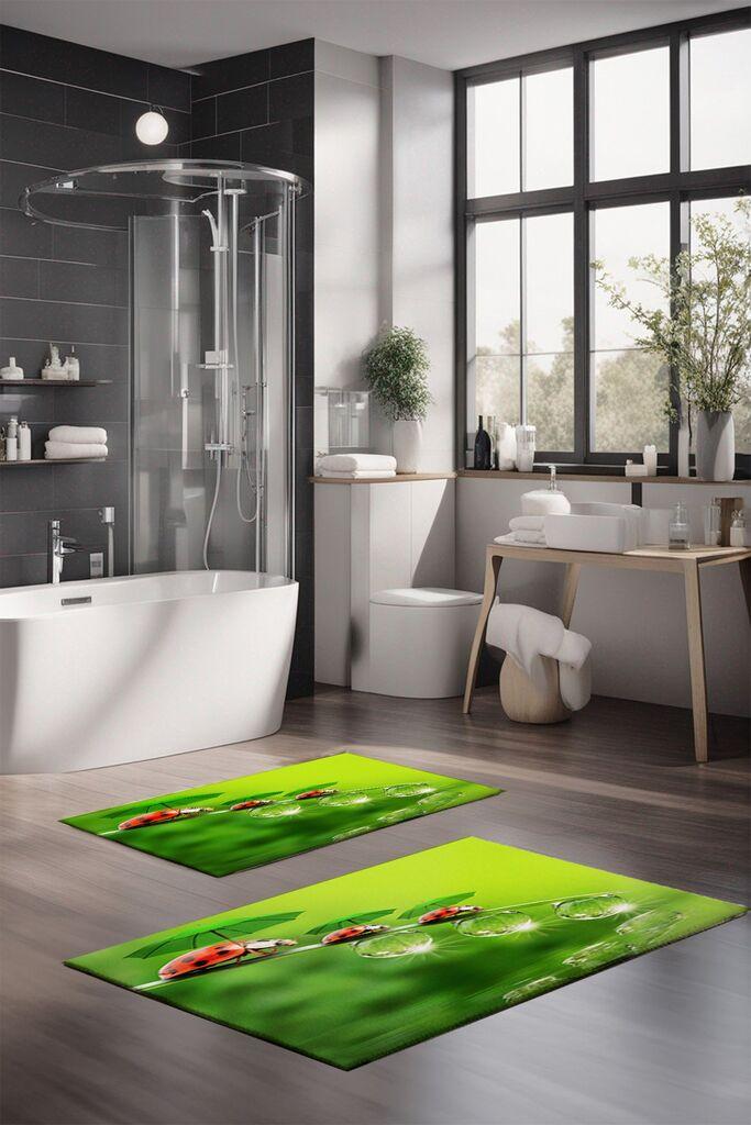 L'essentiel Maison Set tepiha za kupatilo CT-5134, 2 komada, Zeleni