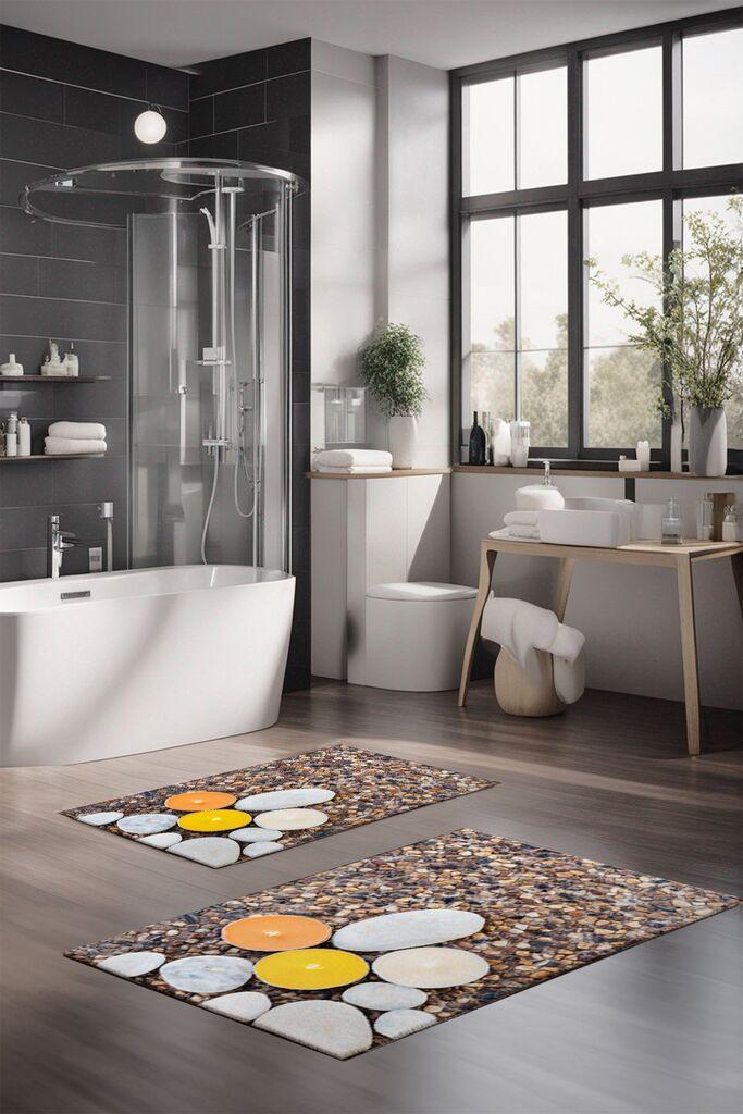 L'essentiel Maison Set prostirki za kupatilo CT-5185, 2 komada, šarene