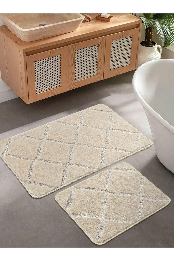 L'essentiel Maison Cizgili set tepiha za kupatilo, 2 komada, krem