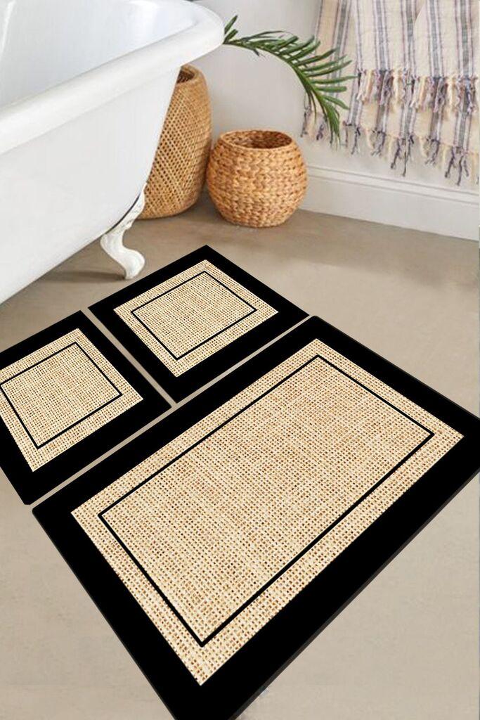 L'essentiel Maison Regona set tepiha za kupatilo, 3 komada, bež