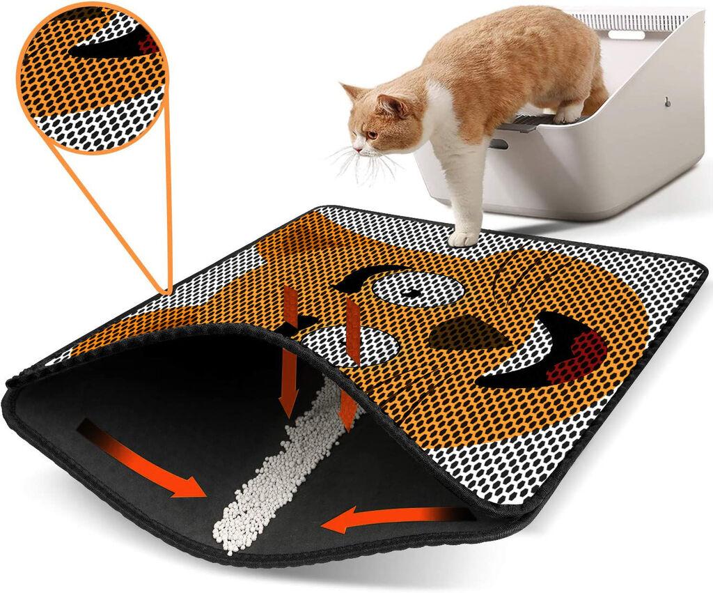 Aberto Design WC pretinac za mačke Nrszn0196, 45 x 60 cm, narandžasti