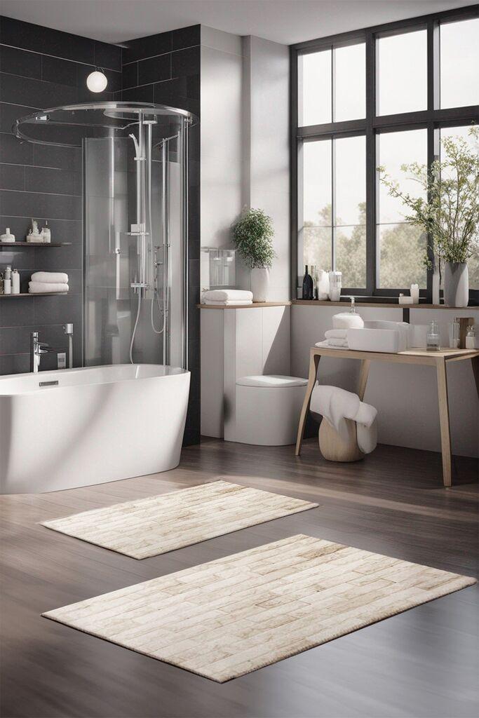 L'essentiel Maison Set prostirki za kupatilo CT-5177, 2 komada, krem