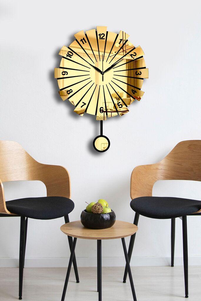 Zidni sat Wallity Vlnt111Al, 39x50 cm, zlatne boje