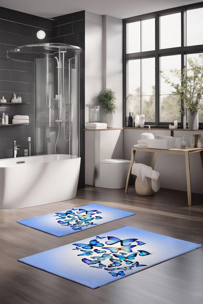 L'essentiel Maison Set tepiha za kupatilo CT-5113, 2 komada, svijetloplava