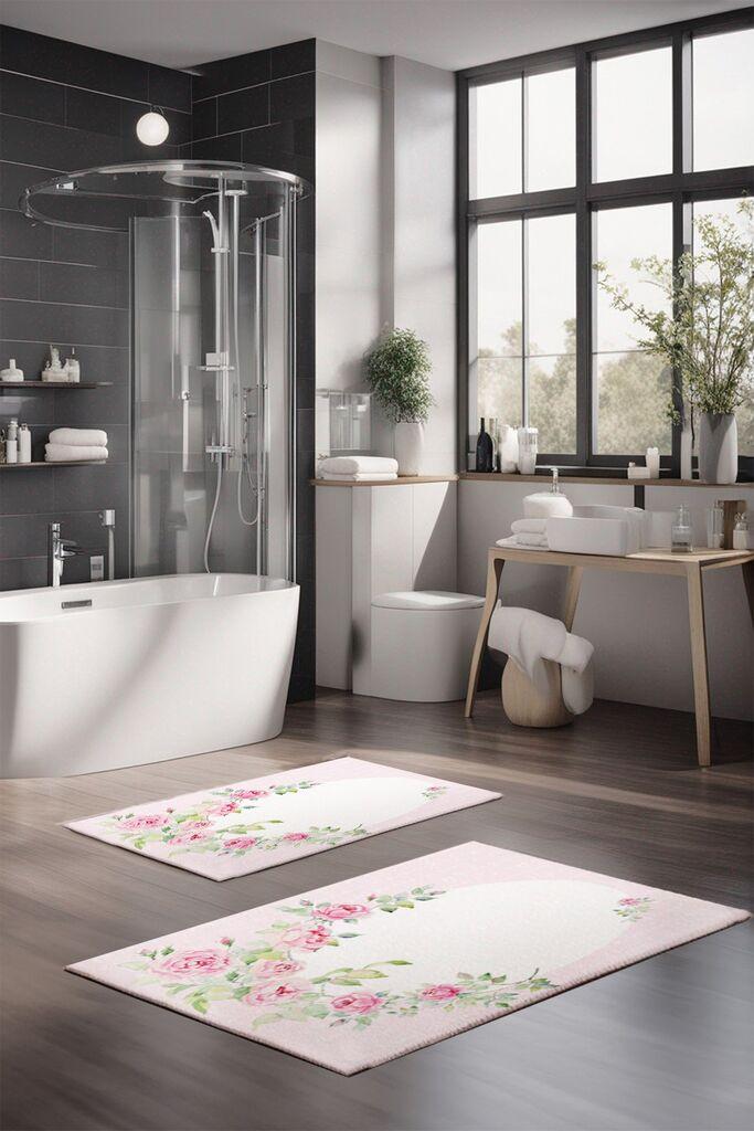 L'essentiel Maison Set prostirki za kupatilo CT-5219, 2 komada, svijetlo roza