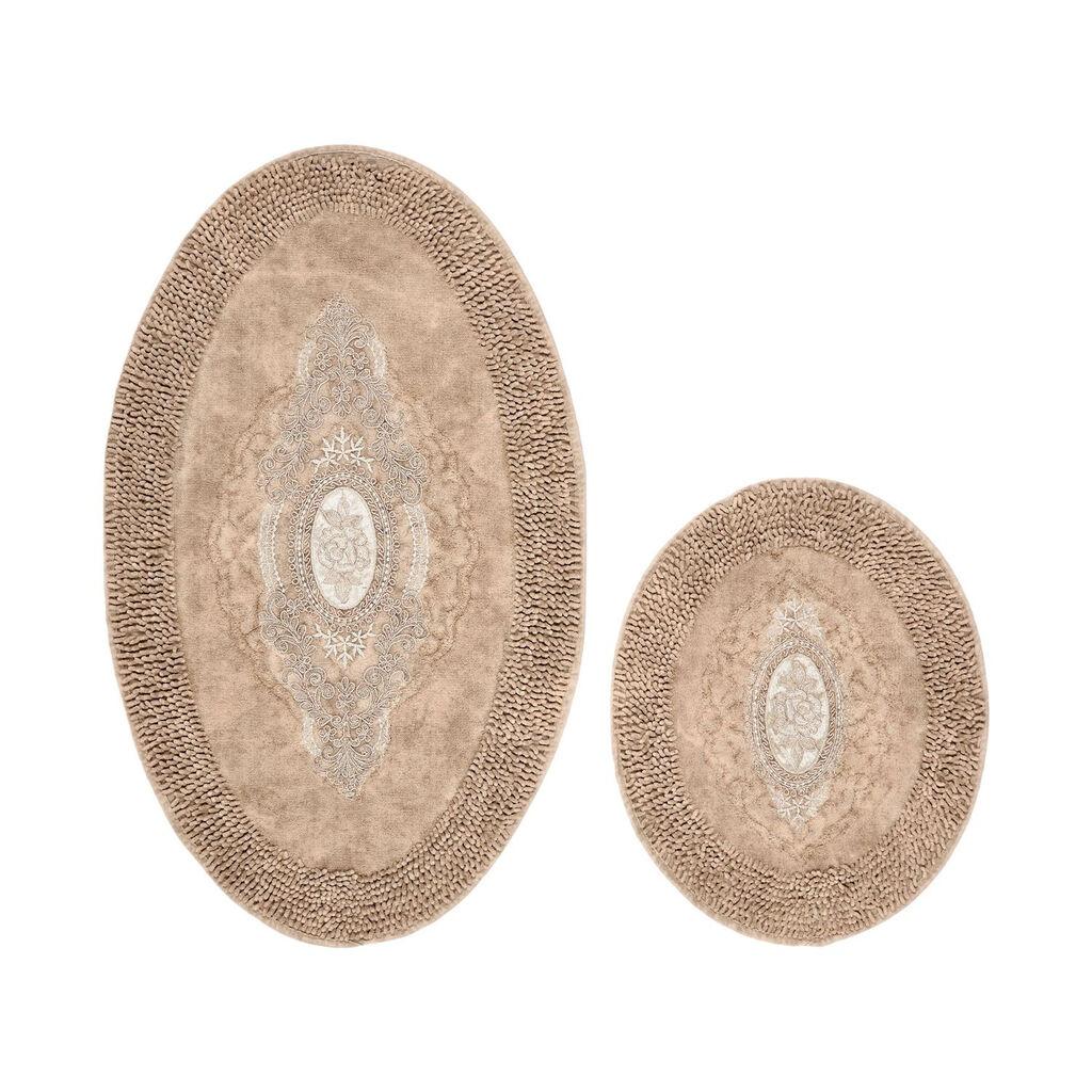 L'essentiel Maison Set prostirki za kupatilo Crown, 2 Komada, Smeđa