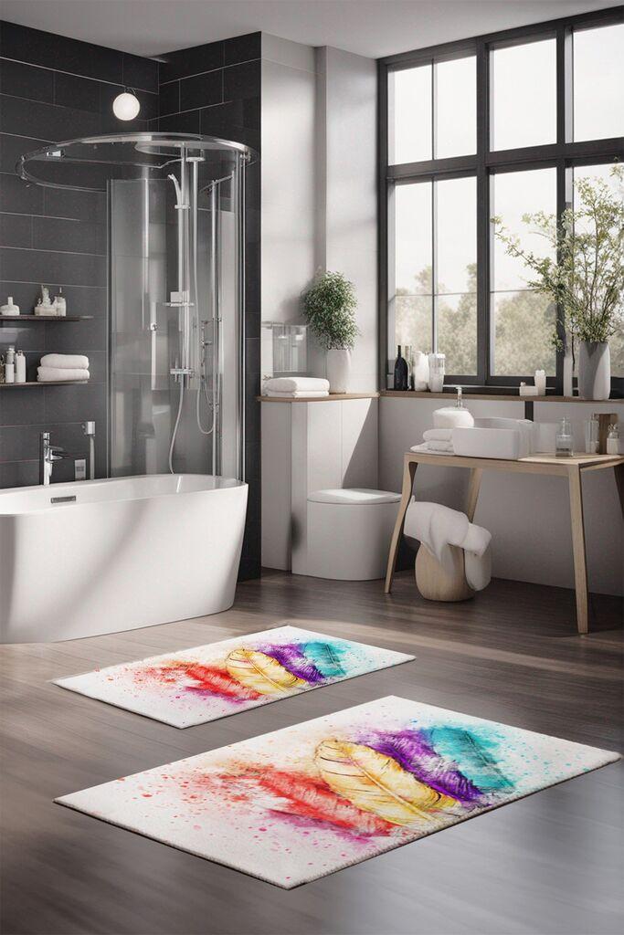 L'essentiel Maison Set tepiha za kupatilo CT-5168, 2 komada, šareni