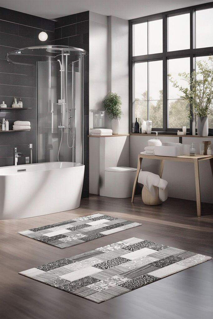 L'essentiel Maison Set tepiha za kupatilo CT-5233, 2 komada, svijetlosiva