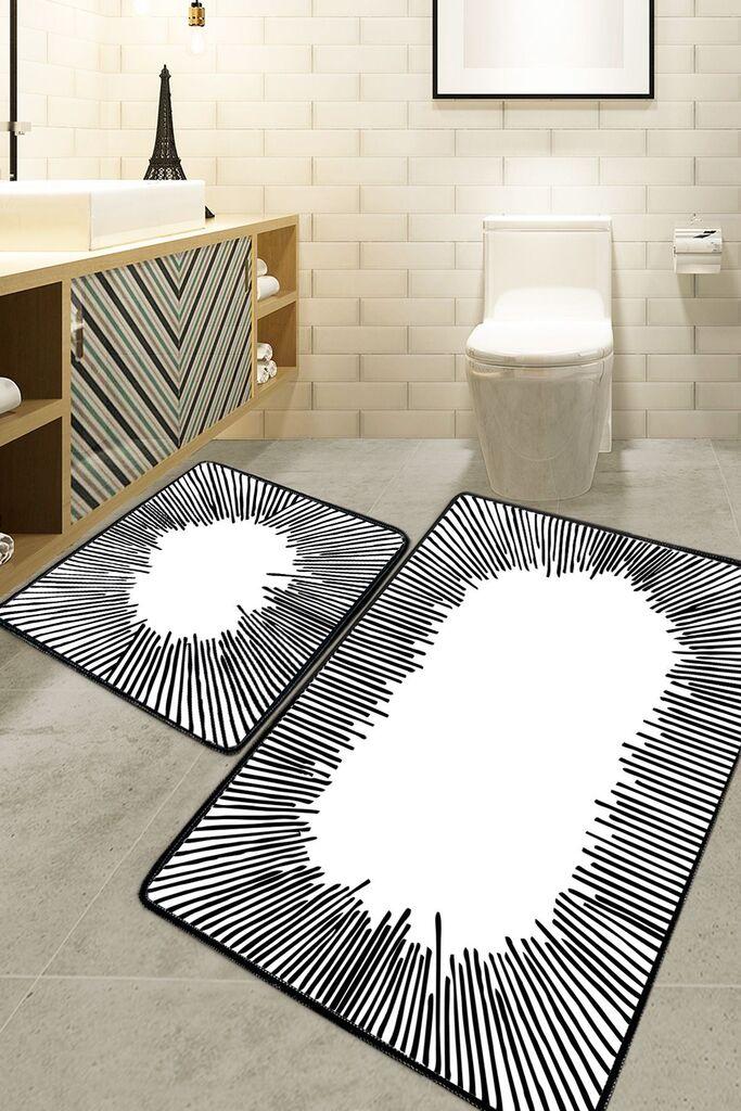 L'essentiel Maison Set prostirki za kupatilo Somber, 2 Komada, Bijela