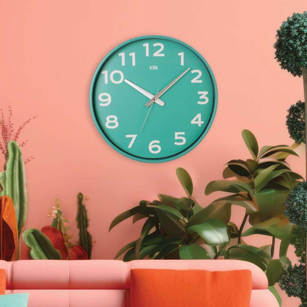 Zidni sat Wallity Joy, 38x38 cm, Zeleni