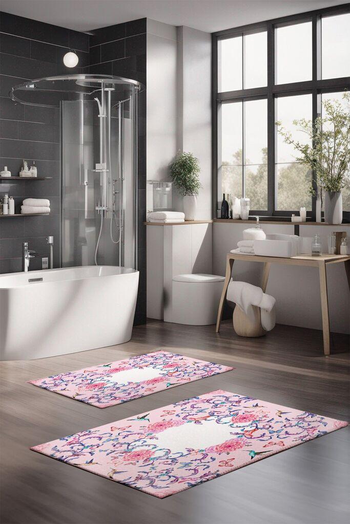 L'essentiel Maison Set prostirki za kupatilo CT-5248, 2 komada, svijetlo roza