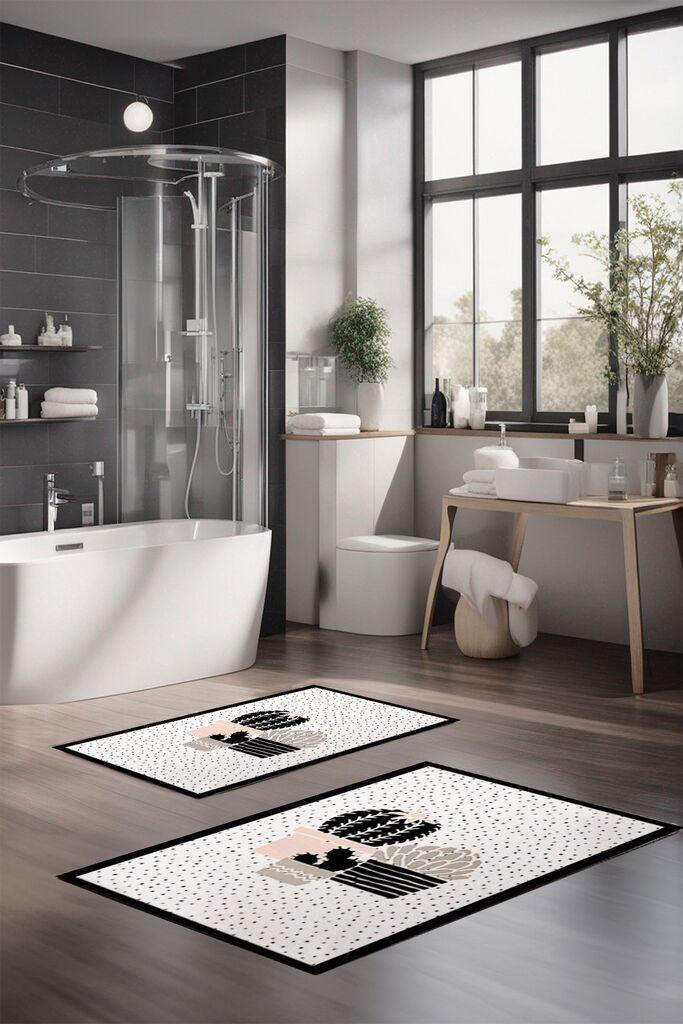 L'essentiel Maison Set tepiha za kupatilo CT-5265, 2 komada, bijela