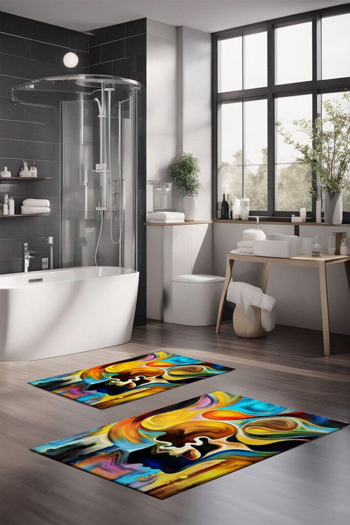 L'essentiel Maison Set tepiha za kupatilo CT-5140, 2 komada, šareni