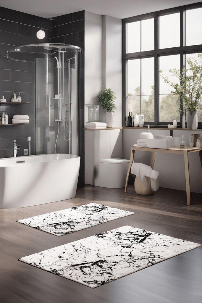 L'essentiel Maison Set prostirki za kupatilo CT-5060, 2 komada, bijela