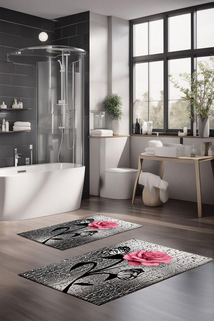 L'essentiel Maison Set tepiha za kupatilo CT-5385, 2 komada, siva