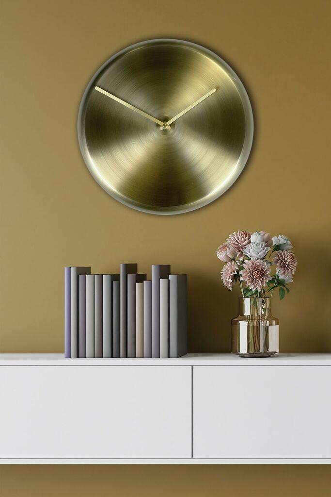 Zidni sat Wallity 30Sivmetsaat, 30x30 cm, zlatne boje