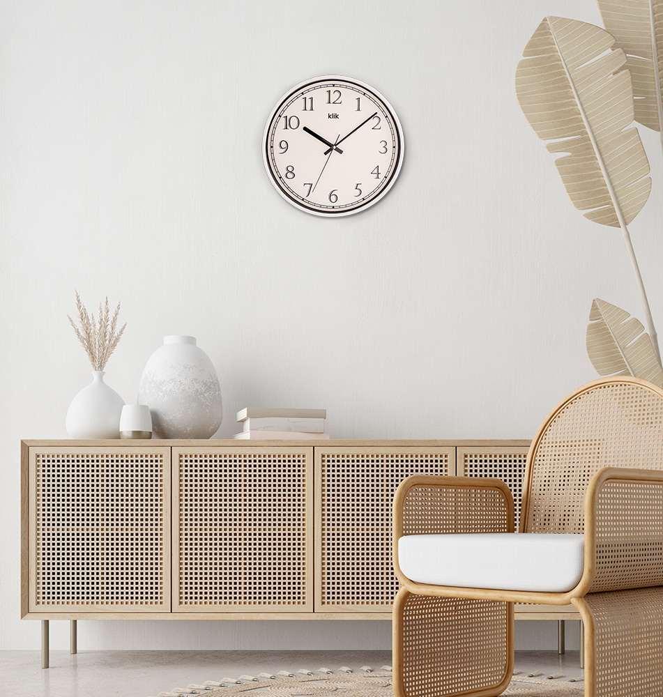 Wallity Zidni sat Slim, 30,5x30,5 cm, Bijeli