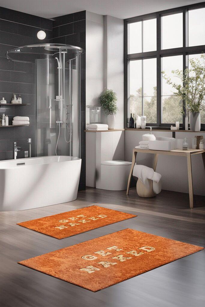 L'essentiel Maison CT-5400 set prostirki za kupatilo, 2 komada, narandžasta