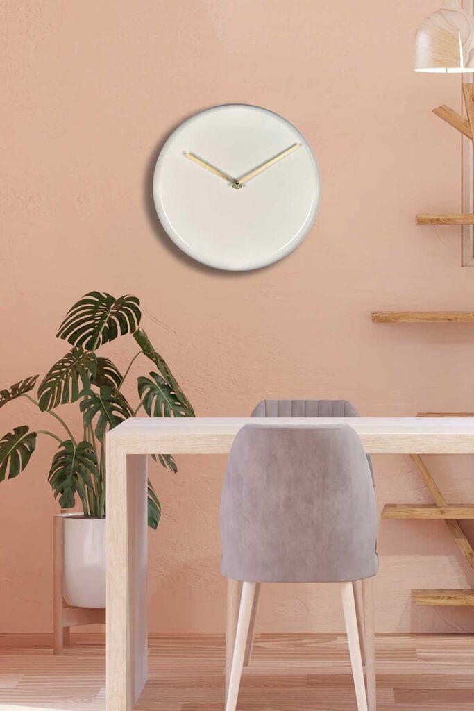 Zidni sat Wallity 30Sivmet, 30x30 cm, krem