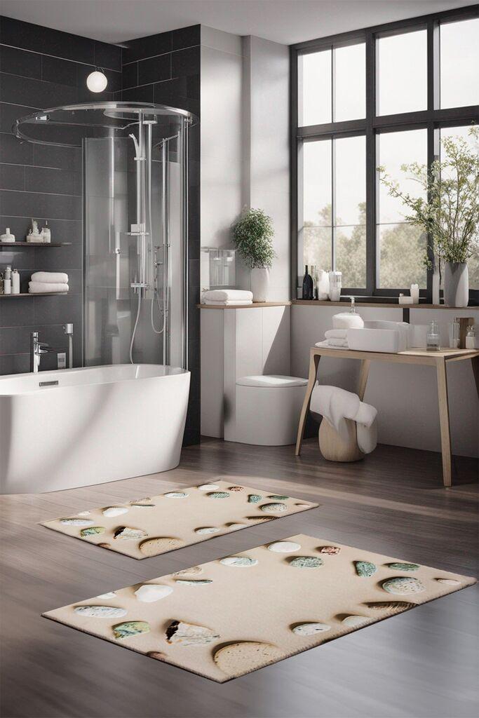 L'essentiel Maison Set tepiha za kupatilo CT-5371, 2 komada, krem