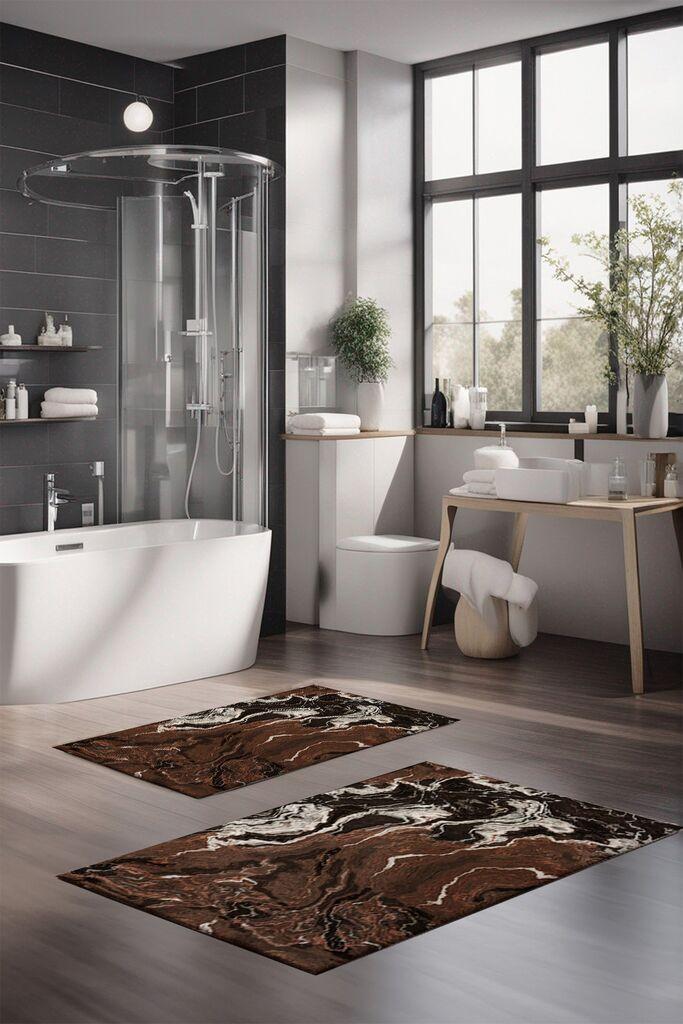 L'essentiel Maison Set prostirki za kupatilo CT-5032, 2 komada, smeđa