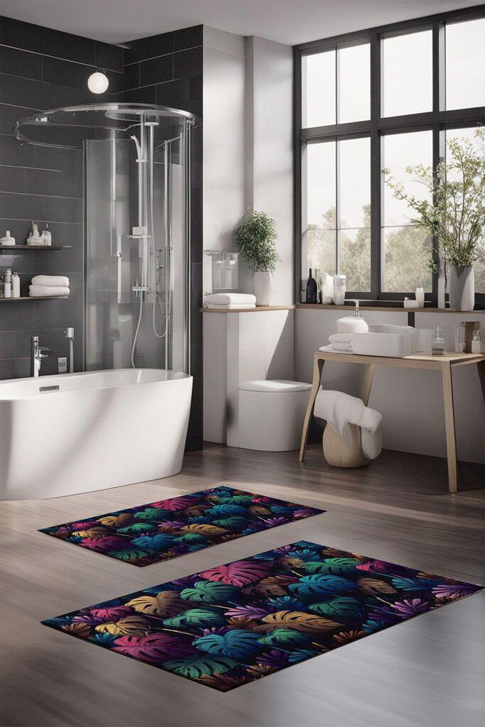 L'essentiel Maison Set tepiha za kupatilo CT-5334, 2 komada, tamnoplava