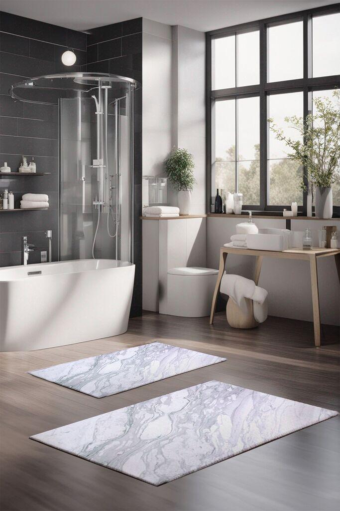 L'essentiel Maison Set tepiha za kupatilo CT-5034, 2 komada, bijela