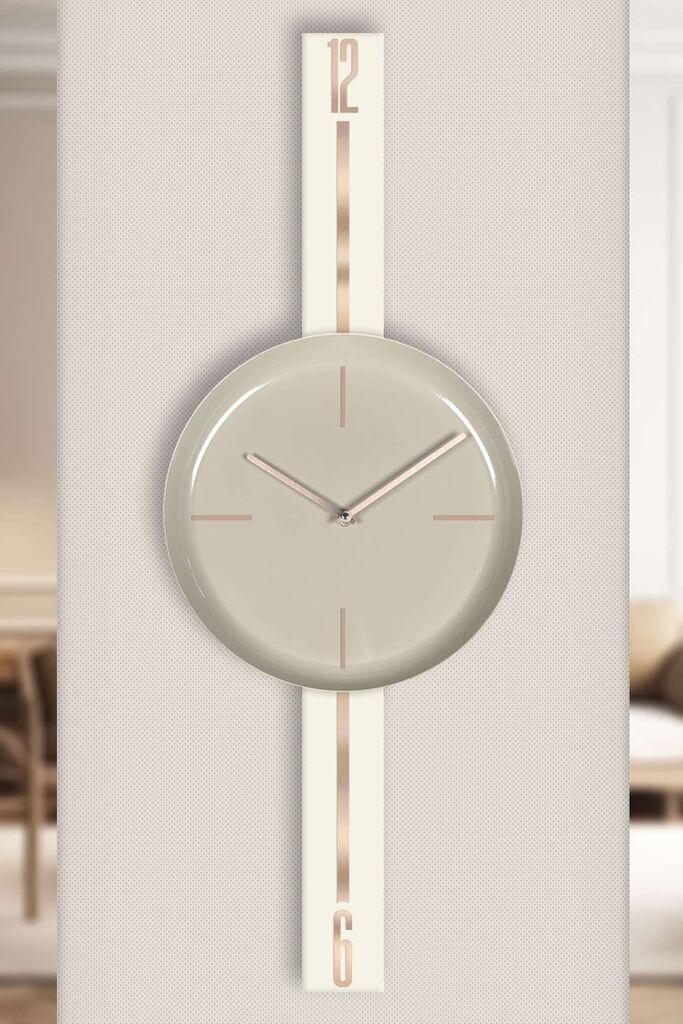 Zidni sat Wallity Vlnt103Krcp, 30x80 cm, Krem-bež