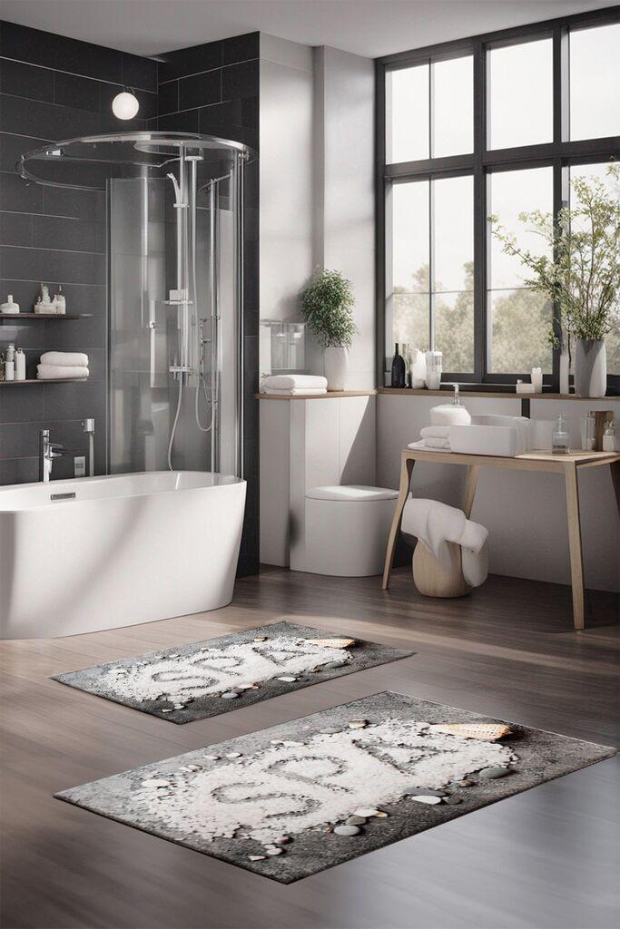 L'essentiel Maison Set tepiha za kupatilo CT-5201, 2 komada, siva