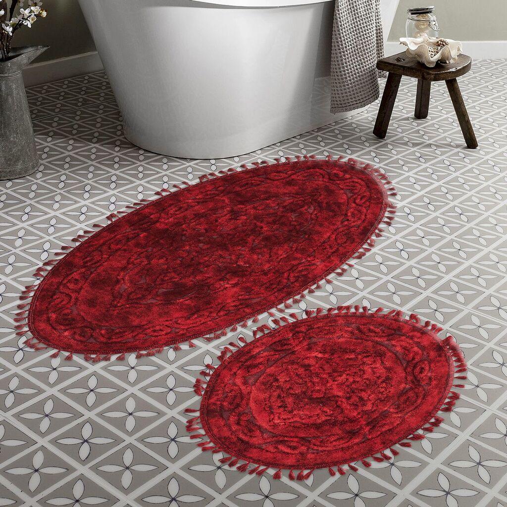 L'essentiel Maison Set tepiha za kupatilo Cottonkt 000528, 2 komada, Crvena