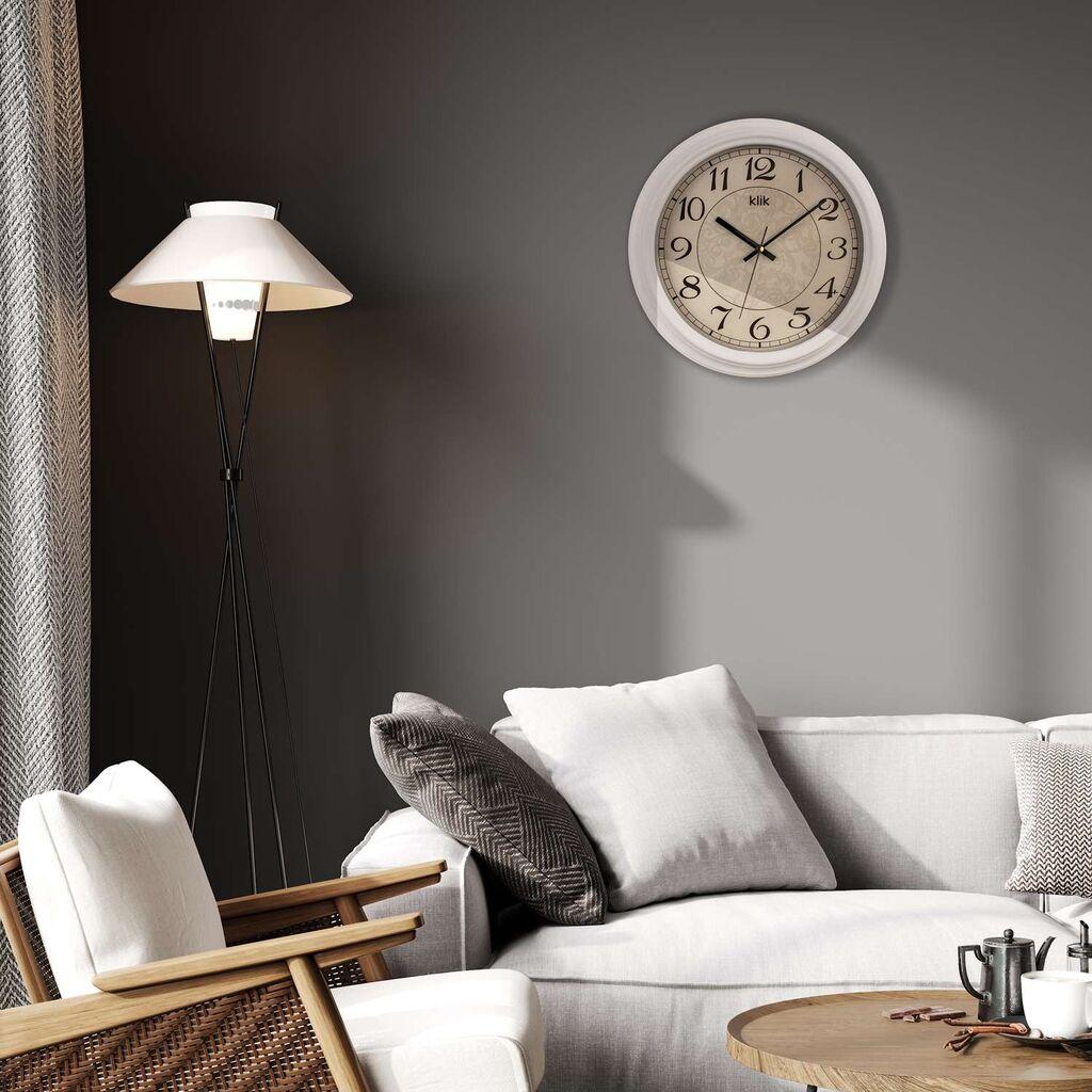 Zidni sat Alpha, 31x31 cm, Bijeli