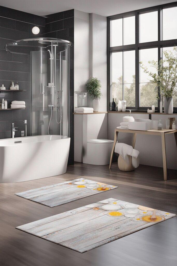 L'essentiel Maison Set tepiha za kupatilo CT-5200, 2 komada, svijetlosiva