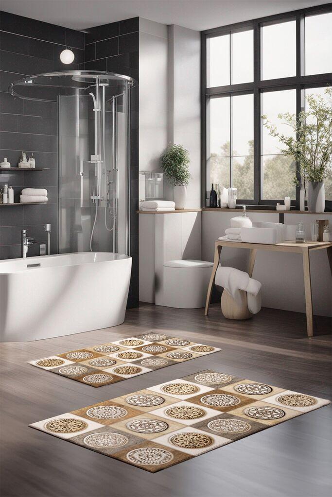 L'essentiel Maison Set tepiha za kupatilo CT-5351, 2 komada, smeđa