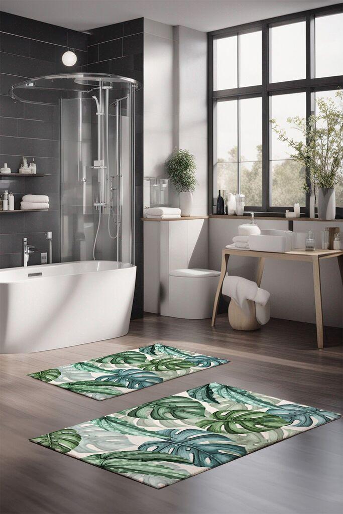 L'essentiel Maison Set tepiha za kupatilo CT-5327, 2 komada, Zeleni