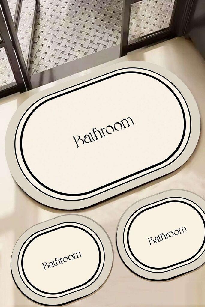 L'essentiel Maison Farbelle set tepiha za kupatilo, 3 komada, bijela