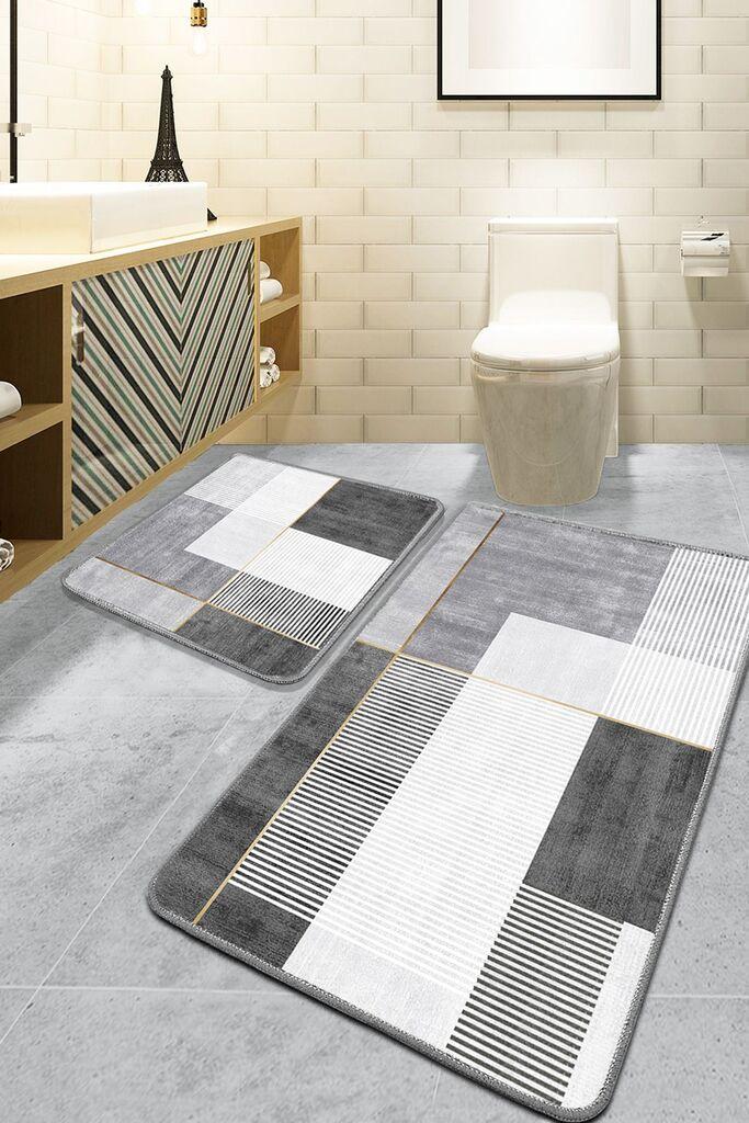 L'essentiel Maison Set prostirki za kupatilo Pendor, 2 komada, siva