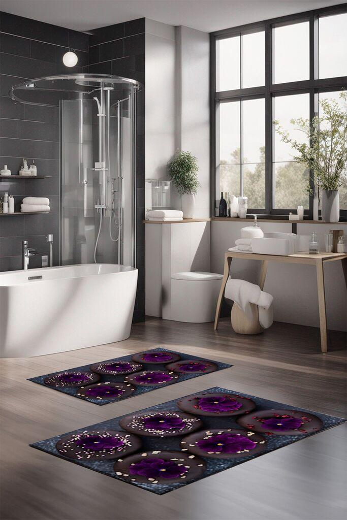 L'essentiel Maison Set tepiha za kupatilo CT-5369, 2 komada, ljubičasta