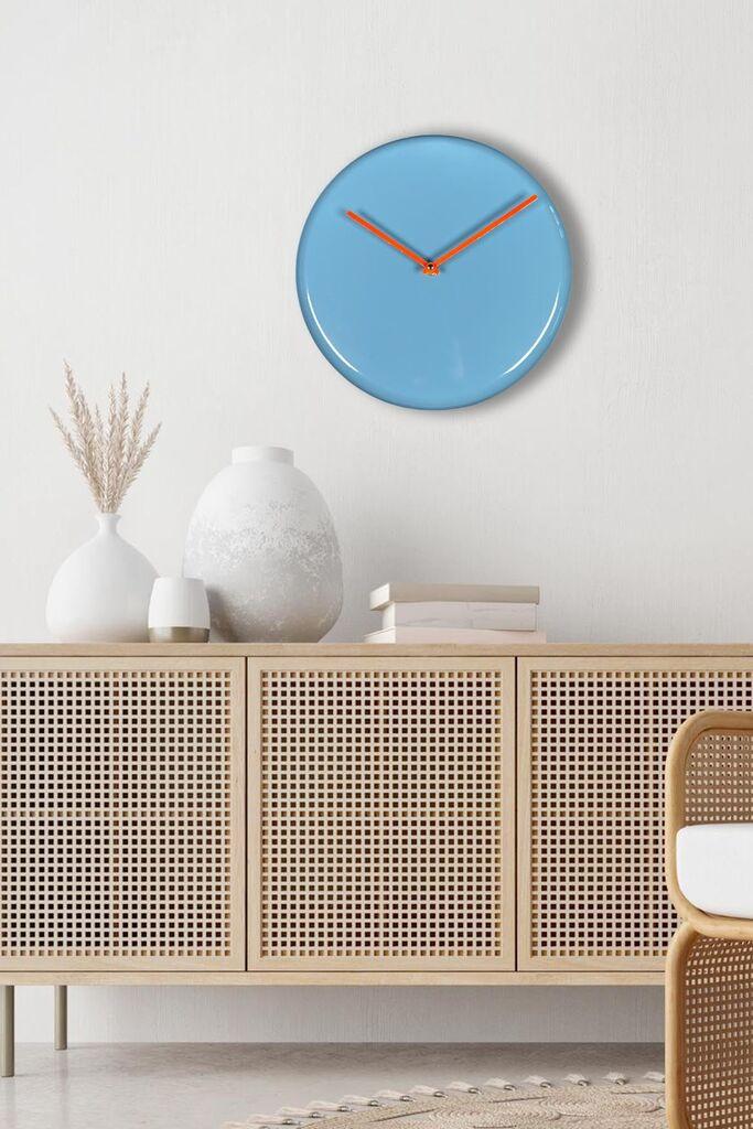 Zidni sat Wallity 30Sivmet, 30x30 cm, Plavi