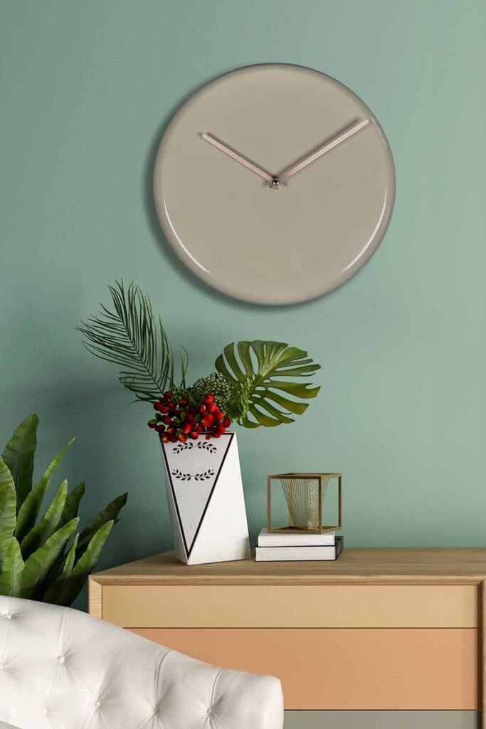 Zidni sat Wallity 30Sivmet, 30x30 cm, Bež