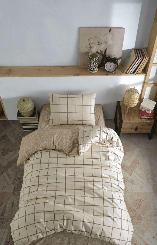 L'essentiel Maison set posteljine Kare, 160x220 cm, krem