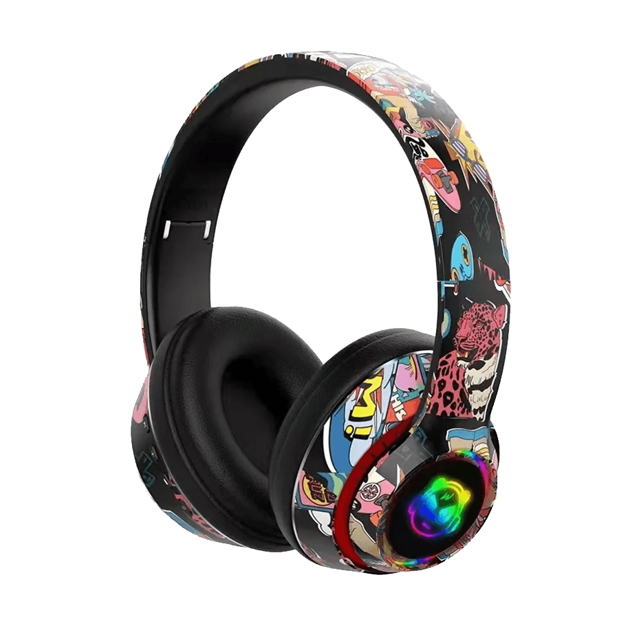Slušalice bluetooth L750 HiFi RGB, Stickerbomb design