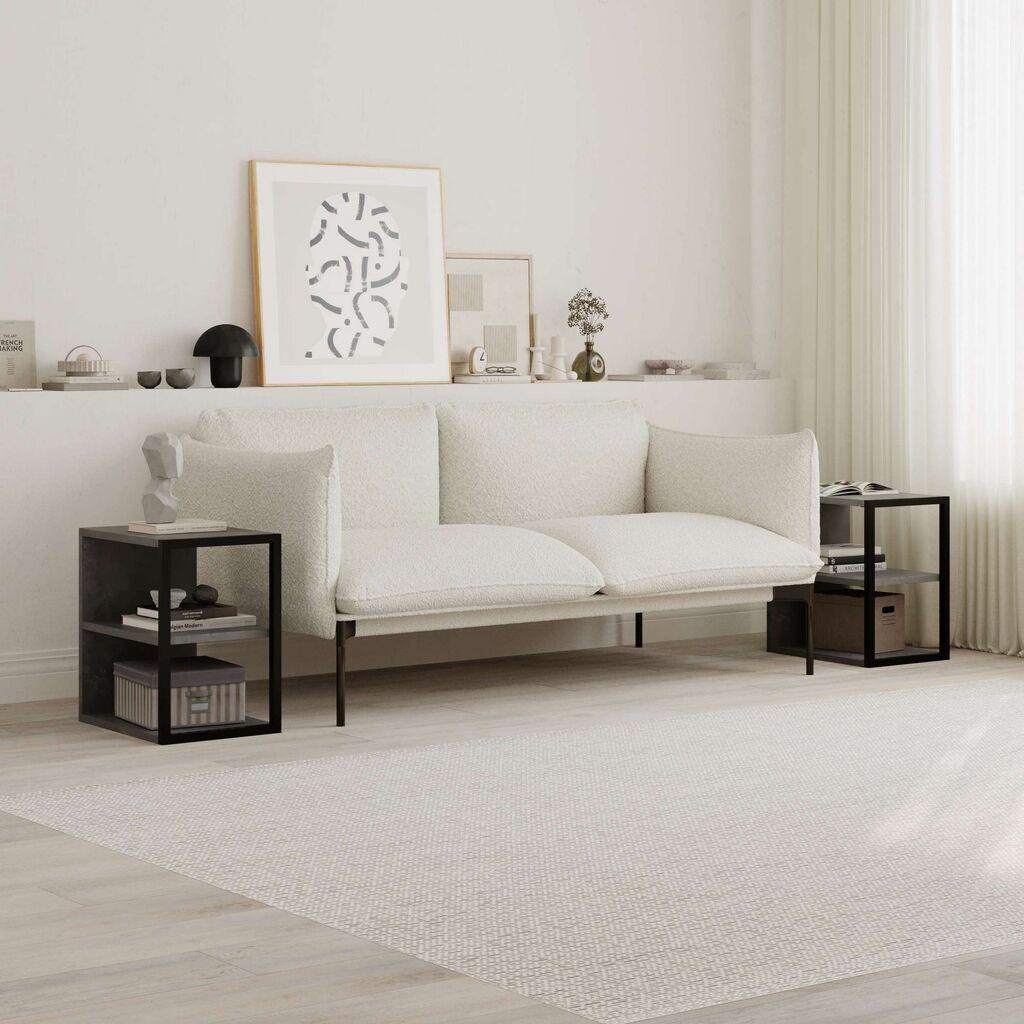 Hanah Home Pomoćni sto Echo, 30x45x42 cm, Crni