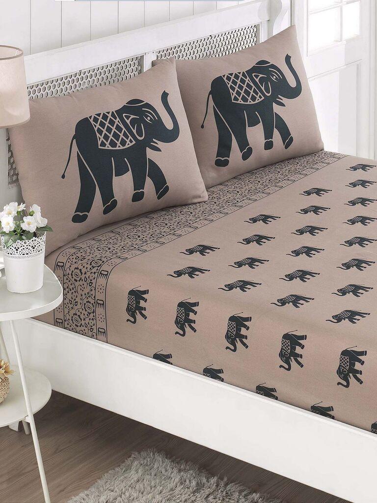 L'essentiel Maison set posteljine Fil, 160x200 cm, smeđa