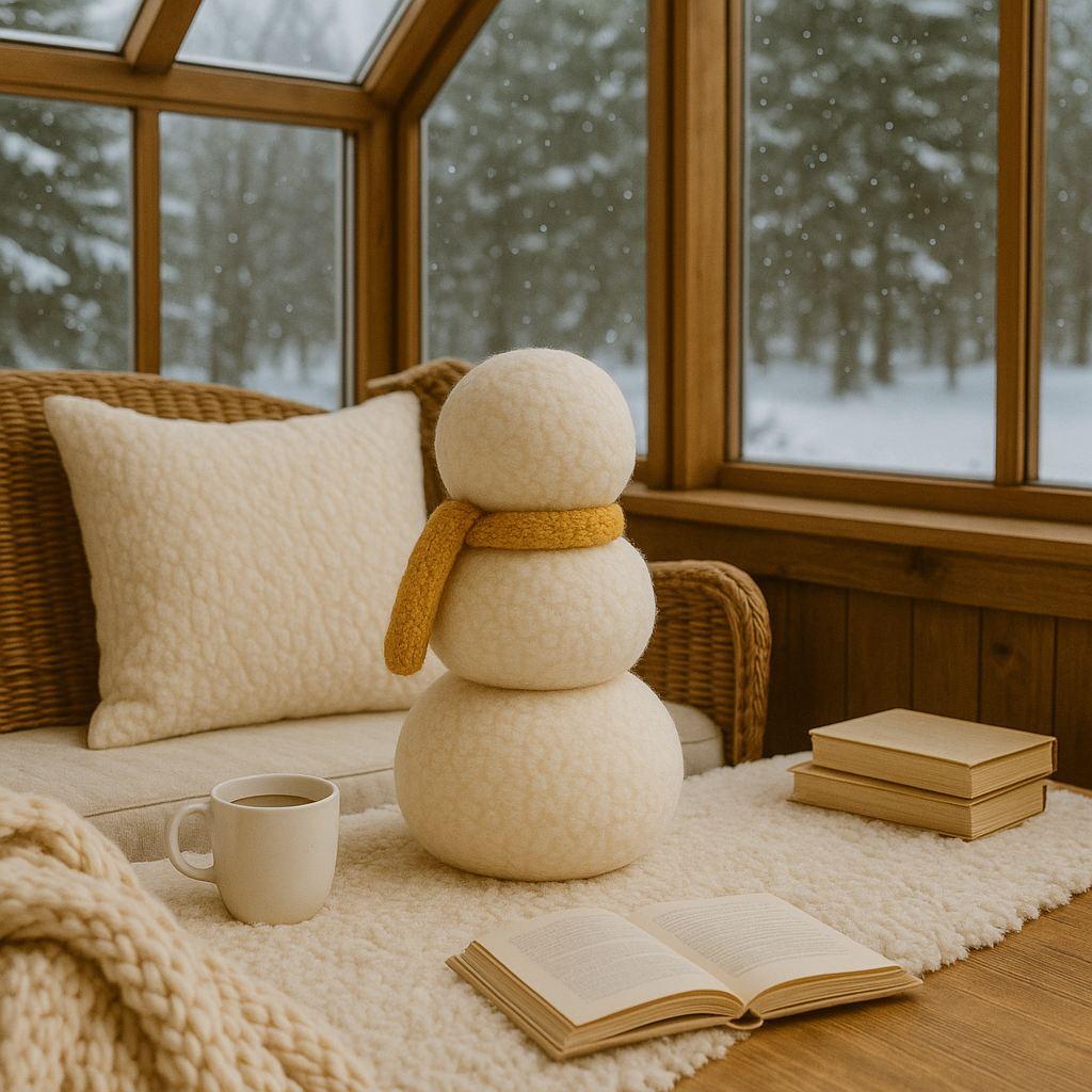 Aberto Design Dekorativni jastuk Kardan Adam, 55x25x19 cm, Prljavobijela